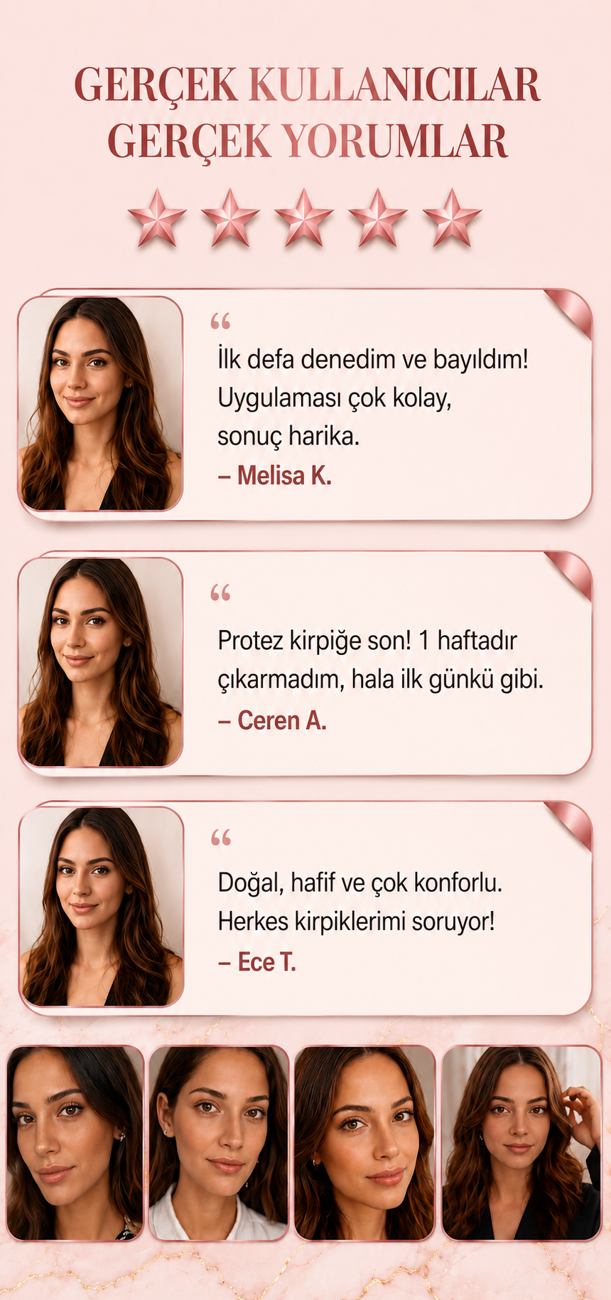 Lanoria Beauty Kirpik Seti + Uygulama Kiti