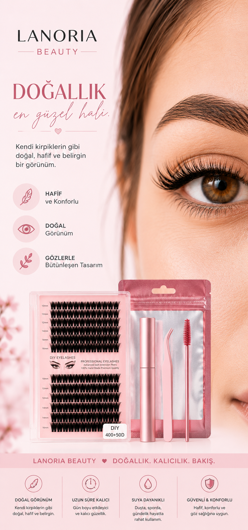 Lanoria Beauty 10 Gün Kalıcı Kirpik Seti
