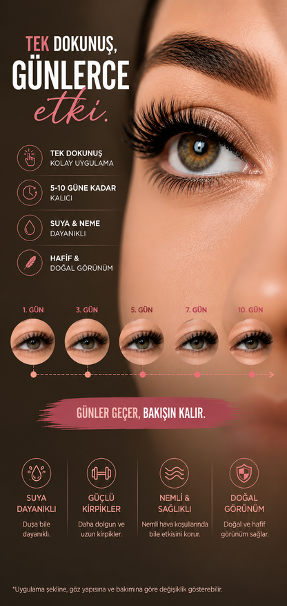 Lanoria Beauty 10 Gün Kalıcı Kirpik Seti